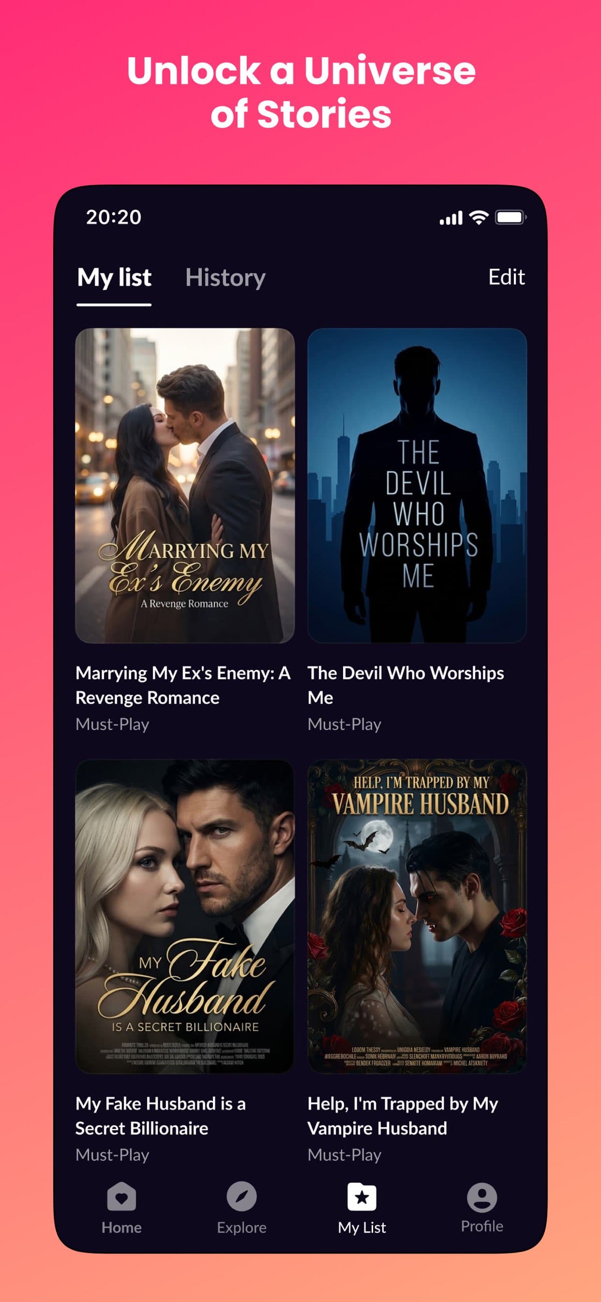Lovory saved story library